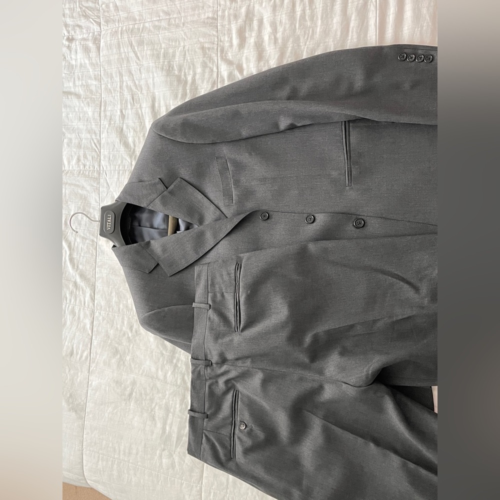 Dark grey suit